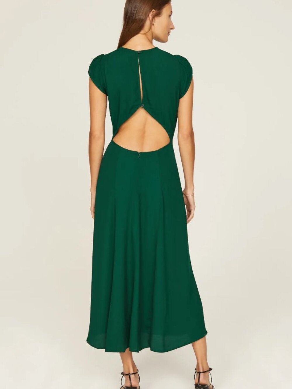 Reformation Gavin Dress - Emerald (6) - Picture 2 of 3